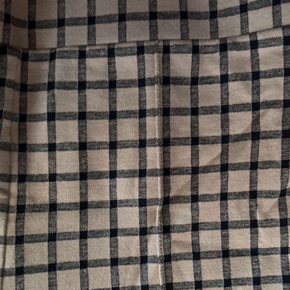 Ann Taylor Factory Plaid Boot Cut Pants - Black and Cream - Picture 4 of 9